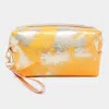 Fashnzfab Lurex Ombre Foiled Wristlet Cosmetic Pouch Bag In Yellow