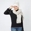 Fashnzfab Lurex Stripe Knit Hat Scarf Set In Multi