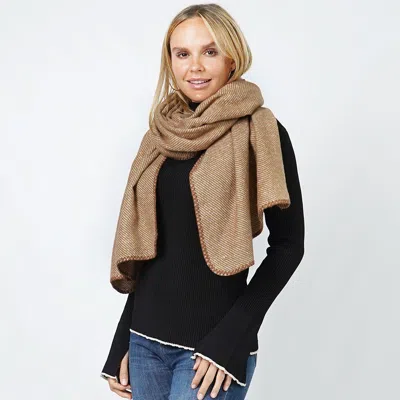 Fashnzfab Lurex Woven Oblong Scarf/shawl In Gray