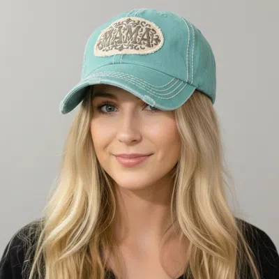 Fashnzfab Mama Patch Vintage Baseball Cap In Blue