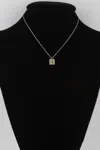 Fashnzfab Mama Script Box Necklace In Gold