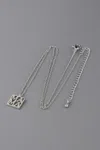 Fashnzfab Mama Script Box Necklace In Silver
