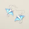 Fashnzfab Manta Ray Charm Drop Dangle Earrings In Multi