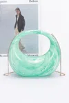 Fashnzfab Marble Plastic Bag In Green