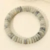 Fashnzfab Marbled Flat Disc Beaded Stretch Bracelet Gold, Gray In Multi