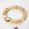 Fashnzfab Marbled Resin Ball Beaded Stretch Bracelet Neutral In Sand