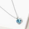 Fashnzfab March - Birthstone Pendant Necklace In Multi