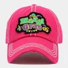 Fashnzfab Mardi Gras Message Vintage Baseball Cap In Pink