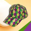 Fashnzfab Mardi Gras Sequin Baseball Cap In Multi