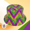 Fashnzfab Mardi Gras Sequin Reversible Bucket Hat In Multi