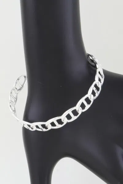 Fashnzfab Mariner Chain Cuff Bracelet In Silver