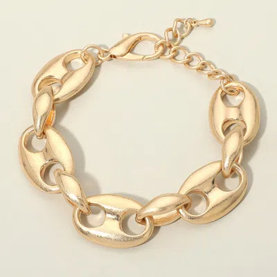 Fashnzfab Mariner Link Chain Bracelet In Gold