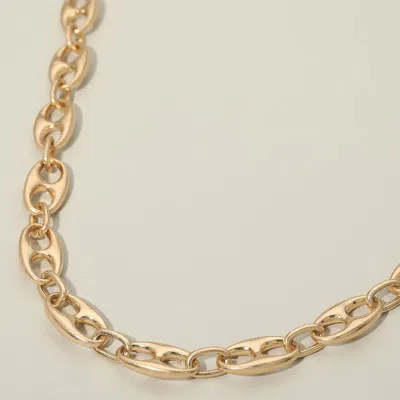 Fashnzfab Mariner Link Chain Necklace 16.25" + 3.5" L In Gold