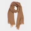 Fashnzfab Marled Frayed Edge Scarf In Pink
