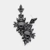 Fashnzfab Marquise Crystal Cluster Evening Earrings In Black