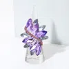 Fashnzfab Marquise Crystal Cluster Stretch Ring In Purple