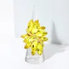 Fashnzfab Marquise Crystal Cluster Stretch Ring In Yellow