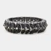 Fashnzfab Marquise Crystal Pave Stretch Evening Bracelet Black, Jet Black In Multi