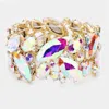 Fashnzfab Marquise Crystal Stretch Evening Bracelet Ab, Gold In Multi