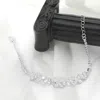 Fashnzfab Marquise Cz Stone Cluster Flower Evening Bracelet Clear, Silver In Multi