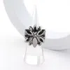 Fashnzfab Marquise Glass Stone Cluster Flower Stretch Ring In Metallic