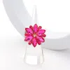 Fashnzfab Marquise Glass Stone Cluster Flower Stretch Ring In Multi