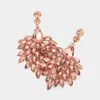 Fashnzfab Marquise Oval Cluster Shourouk Earrings - Peach, Rose Gold In Brown