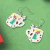 Fashnzfab Marquise Round Stone Accented Christmas Tree Hot Chocolate Dangle Earrings In Multi