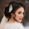 Fashnzfab Marquise Stone Accented Butterfly Hair Comb In Metallic