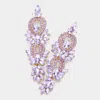 Fashnzfab Marquise Stone Accented Evening Dangle Earrings - Lavender In Purple