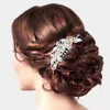 Fashnzfab Marquise Stone Accented Rhinestone Hair Comb In Metallic