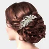 Fashnzfab Marquise Stone Accented Rhinestone Hair Comb In Metallic