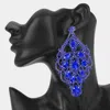 Fashnzfab Marquise Stone Accented Statement Evening Earrings In Multi