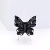Fashnzfab Marquise Stone Cluster Butterfly Stretch Ring In Black