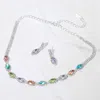 Fashnzfab Marquise Stone Cluster Link Rhinestone Paved Evening Choker Necklace In Metallic