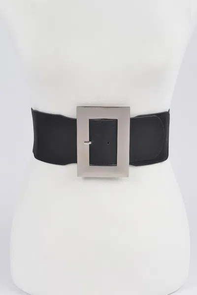 Fashnzfab Material Buckle Belt In Black