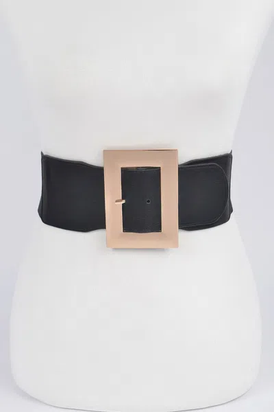 Fashnzfab Material Buckle Belt In Black