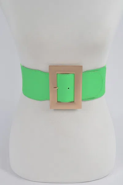Fashnzfab Material Buckle Belt In White