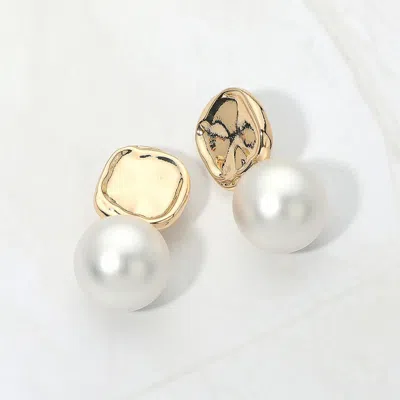 Fashnzfab Matt Metal Ball Drop Earrings In Multi