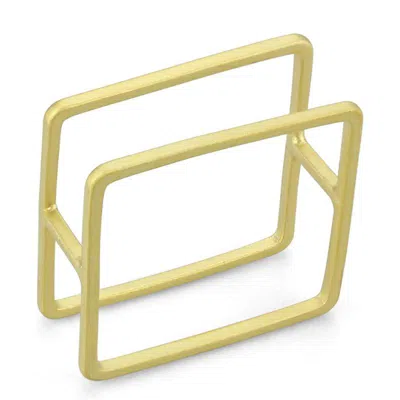 Fashnzfab Matte Gold Brass Ring With No Stone