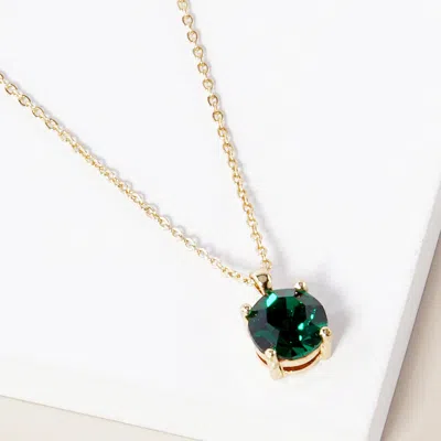 Fashnzfab May - Birthstone Pendant Necklace In Gold
