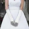 Fashnzfab Dressy Satin Wedding Gloves In White