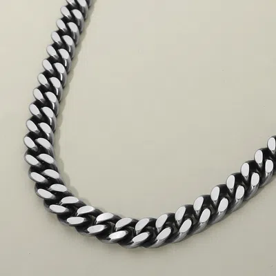 Fashnzfab Mens 12mm Bold Stainless Steel Curb Chain Necklace In Multi