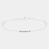 Fashnzfab Mermaid Brass Thin Metal Hook Bracelet Rhodium In Multi
