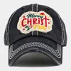 Fashnzfab Merry Christmas Message Accented Vintage Baseball Cap In Black