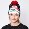 Fashnzfab Merry Christmas Message Snowman Pom Pom Beanie Hat In Black