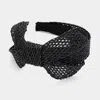 Fashnzfab Mesh Bow Knot Headband In Black