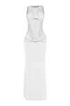 Fashnzfab Mesh Contrast Rube Maxi Dress