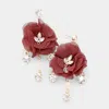 Fashnzfab Mesh Floral Crystal Earrings In Multi
