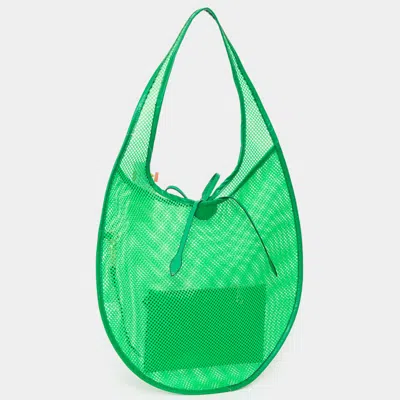 Fashnzfab Mesh Tote Bag In Green